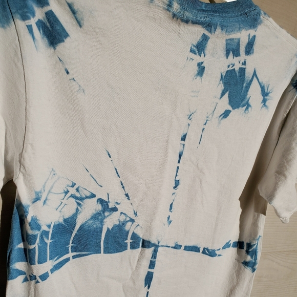 OOAK Cotton Tie Dye T-shirt White/Dark Blue - Picture 8 of 15